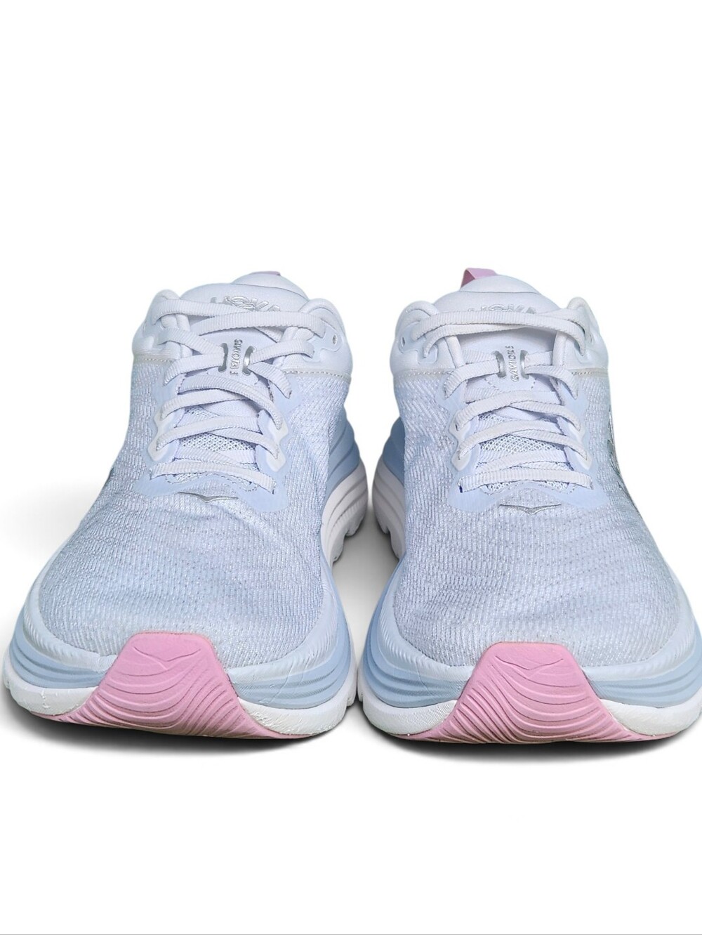 Hoka Gaviota 5 Women's White Light Blue Athletic Running Cushoned Sneakers Shoes - Picture 8 of 16